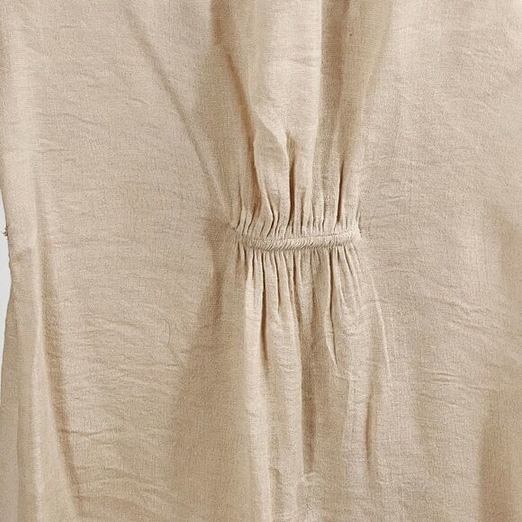 Full Tilt Boho Cottagecore Lace Peasant Blouse Beige Romantic Feminine XS - Picture 8 of 10